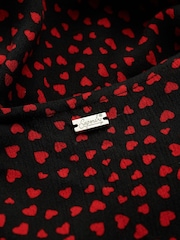 Superdry Red Printed Button Up Short Sleeve Midi Tea Dress - Image 7 of 7