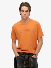 Superdry Orange Utility Sport Graphic T-Shirt - Image 1 of 7