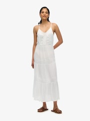 Superdry White Ibiza Cami Maxi Dress - Image 1 of 7