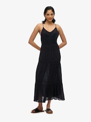 Superdry Black Ibiza Cami Maxi Dress - Image 1 of 6