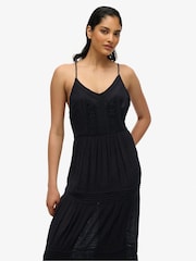Superdry Black Ibiza Cami Maxi Dress - Image 4 of 6