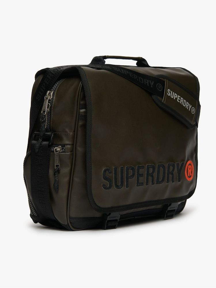 Superdry Green Tarp Record Bag - Image 1 of 6