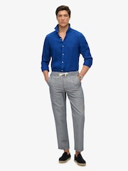 Superdry Blue Embroidered Vacation Linen Shirt - Image 3 of 6