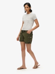 Superdry Green Cargo Hot Shorts - Image 3 of 6