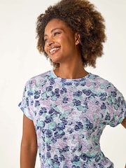 Roman Purple Burnout Print T-Shirt - Image 4 of 5