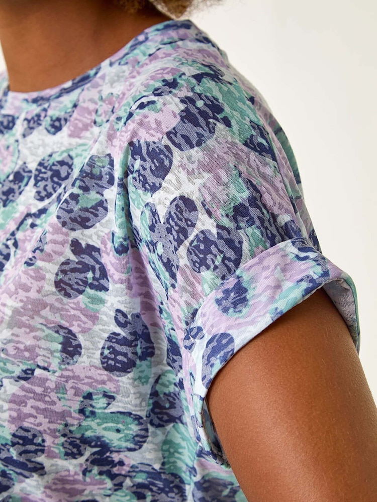 Roman Purple Burnout Print T-Shirt - Image 5 of 5 Roman Purple Burnout Print T-Shirt - Image 5 of 5