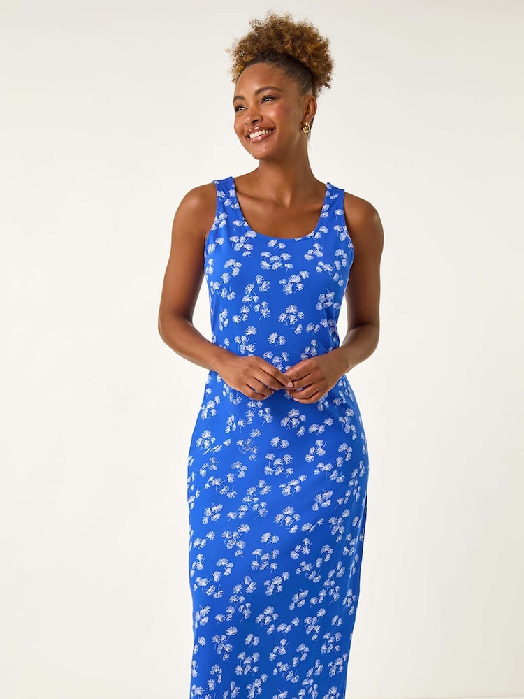 Roman Blue Dandelion Print Maxi Dress - Image 2 of 5