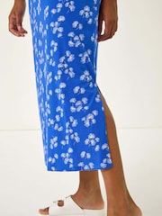 Roman Blue Dandelion Print Maxi Dress - Image 5 of 5