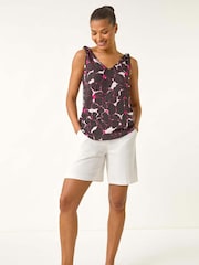 Roman Pink Floral Spot Print Camisole Top - Image 1 of 5