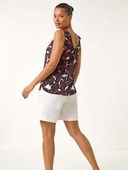 Roman Pink Floral Spot Print Camisole Top - Image 2 of 5