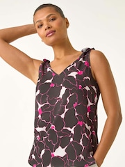 Roman Pink Floral Spot Print Camisole Top - Image 3 of 5