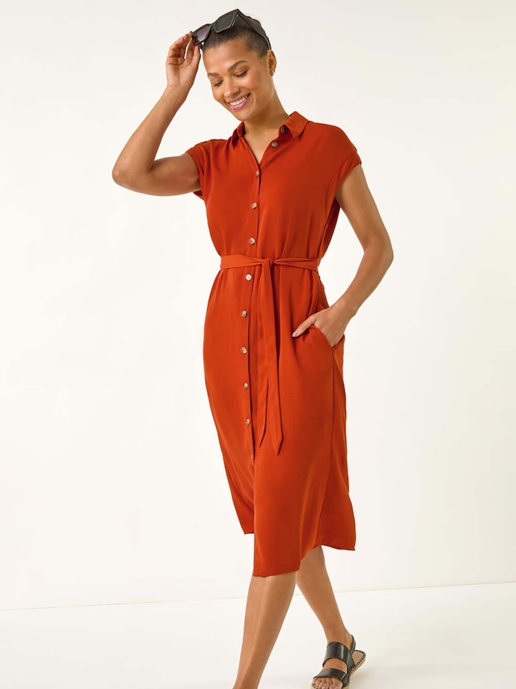 Roman Utility Midi Shirt Dress - Imagen 2 de 5 Roman Utility Midi Shirt Dress - Imagen 2 de 5