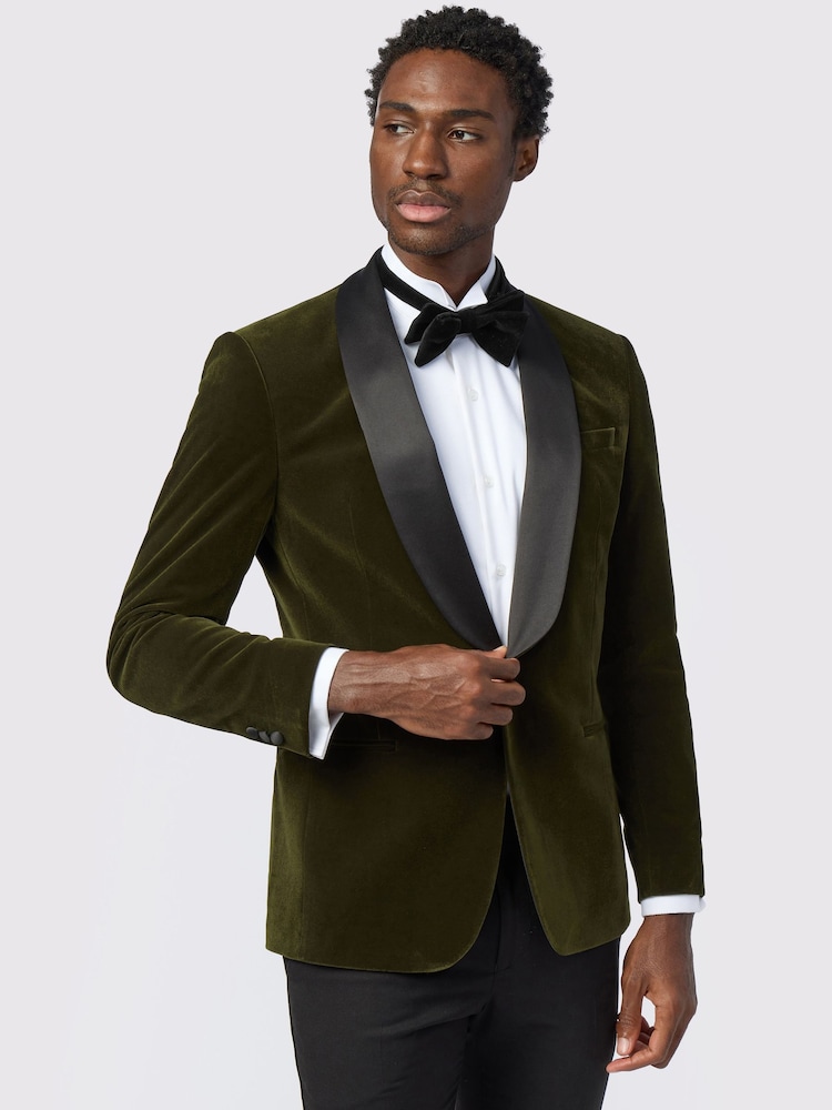 Antique Rogue Green Velvet Jacket - Image 1 of 4 Antique Rogue Green Velvet Jacket - Image 1 of 4