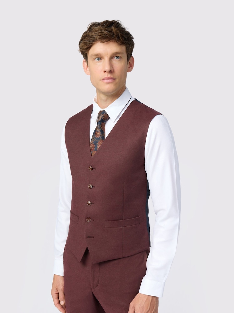 Antique Rogue Red Harley Flannel Waistcoat - Image 1 of 2 Antique Rogue Red Harley Flannel Waistcoat - Image 1 of 2