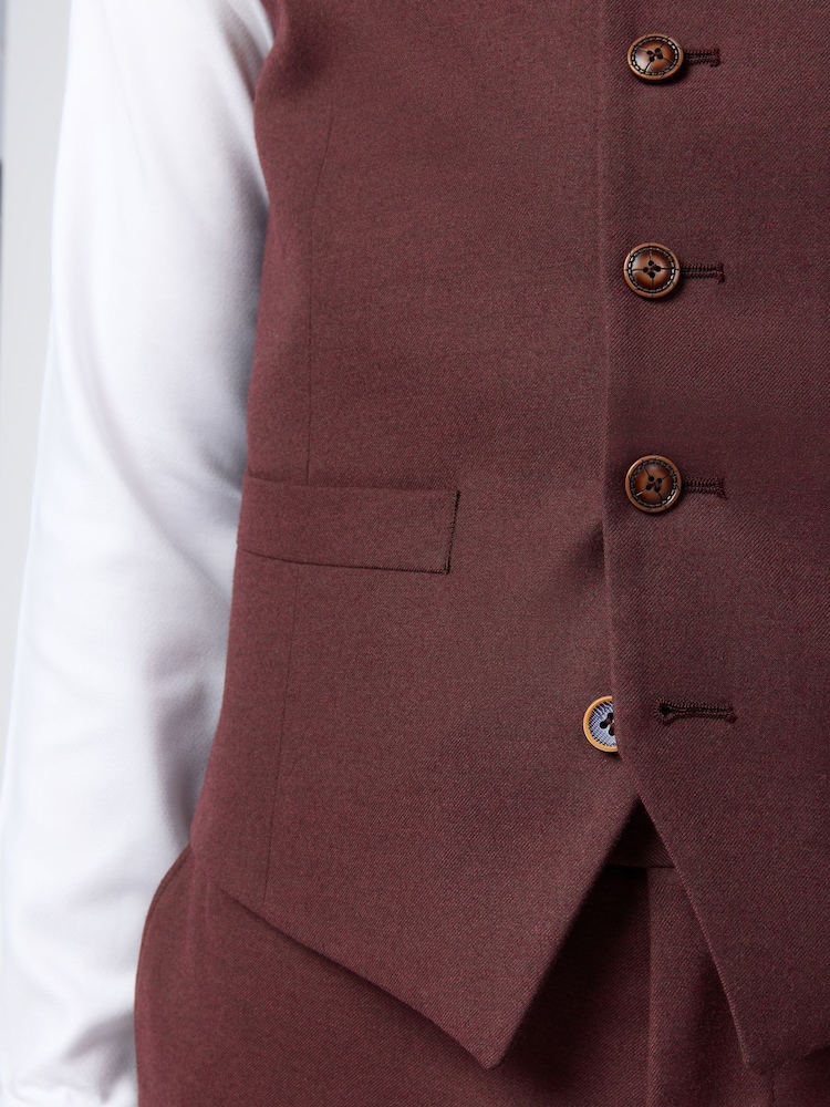 Antique Rogue Red Harley Flannel Waistcoat - Image 2 of 2 Antique Rogue Red Harley Flannel Waistcoat - Image 2 of 2