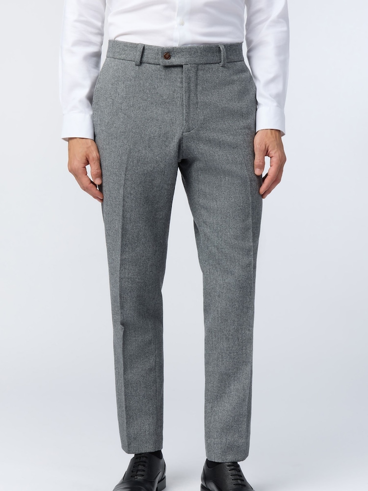 Antique Rogue Grey Herringbone Tweed Trousers - Image 1 of 1