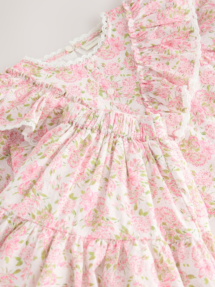 Laura Ashley Pink Lillith Blouson Top and Skirt Set - Image 9 of 9