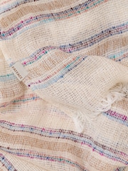 FatFace Natural Stripe Festival Scarf - Image 2 of 2