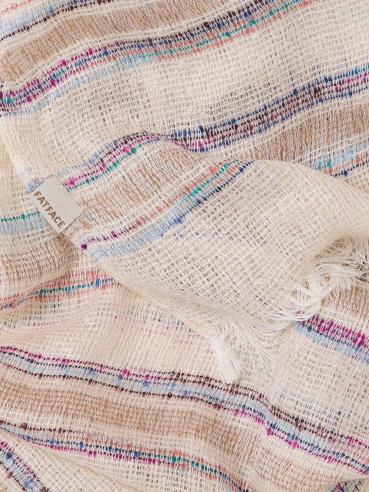 وشاح مخطط للاحتفالات من FatFace - صورة 3 من 3 وشاح مخطط للاحتفالات من FatFace - صورة 3 من 3