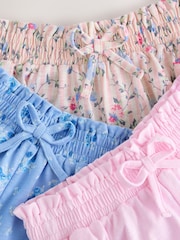 Laura Ashley Pink/Blue Jersey Shorts 3 Pack - Image 6 of 13