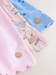 Laura Ashley Pink/Blue Jersey Shorts 3 Pack - Image 7 of 13