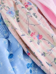 Laura Ashley Pink/Blue Jersey Shorts 3 Pack - Image 8 of 13