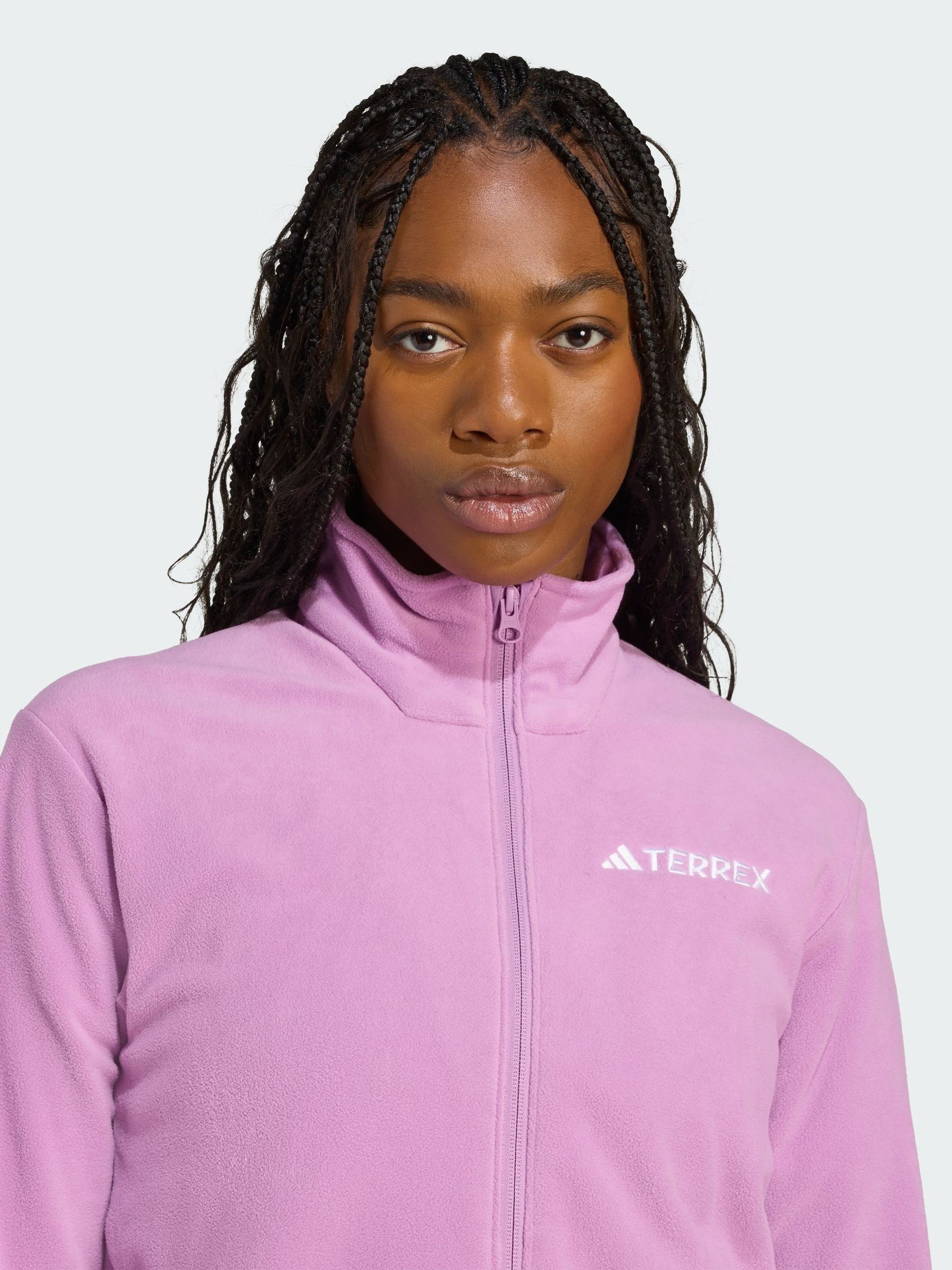 Buy adidas Purple Terrex Multi Essentials Full Zip Fleece Jacket
