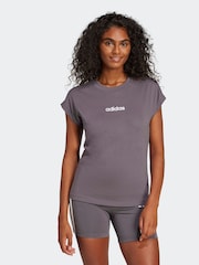 adidas Grey Linear T-Shirt - Image 1 of 5