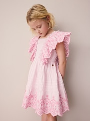 Laura Ashley Broderie Tiered Dress - Imaginea 1 din 8