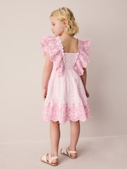 Laura Ashley Broderie Tiered Dress - Imaginea 4 din 8