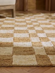 Natural N. Premium Jute Checkerboard Rug - Image 2 of 5