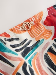 Rust/Black Aztec High Leg Bikini Bottoms - Image 6 of 7