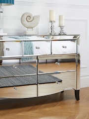 Birlea Mirrored Palermo 3 Over 4 Chest - Image 1 of 6