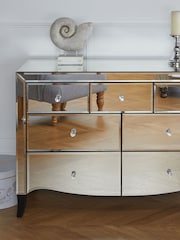 Birlea Mirrored Palermo 3 Over 4 Chest - Image 2 of 6