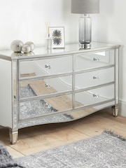 Birlea Mirrored Elysee 6 Drawer Wide Chest - Image 1 of 8