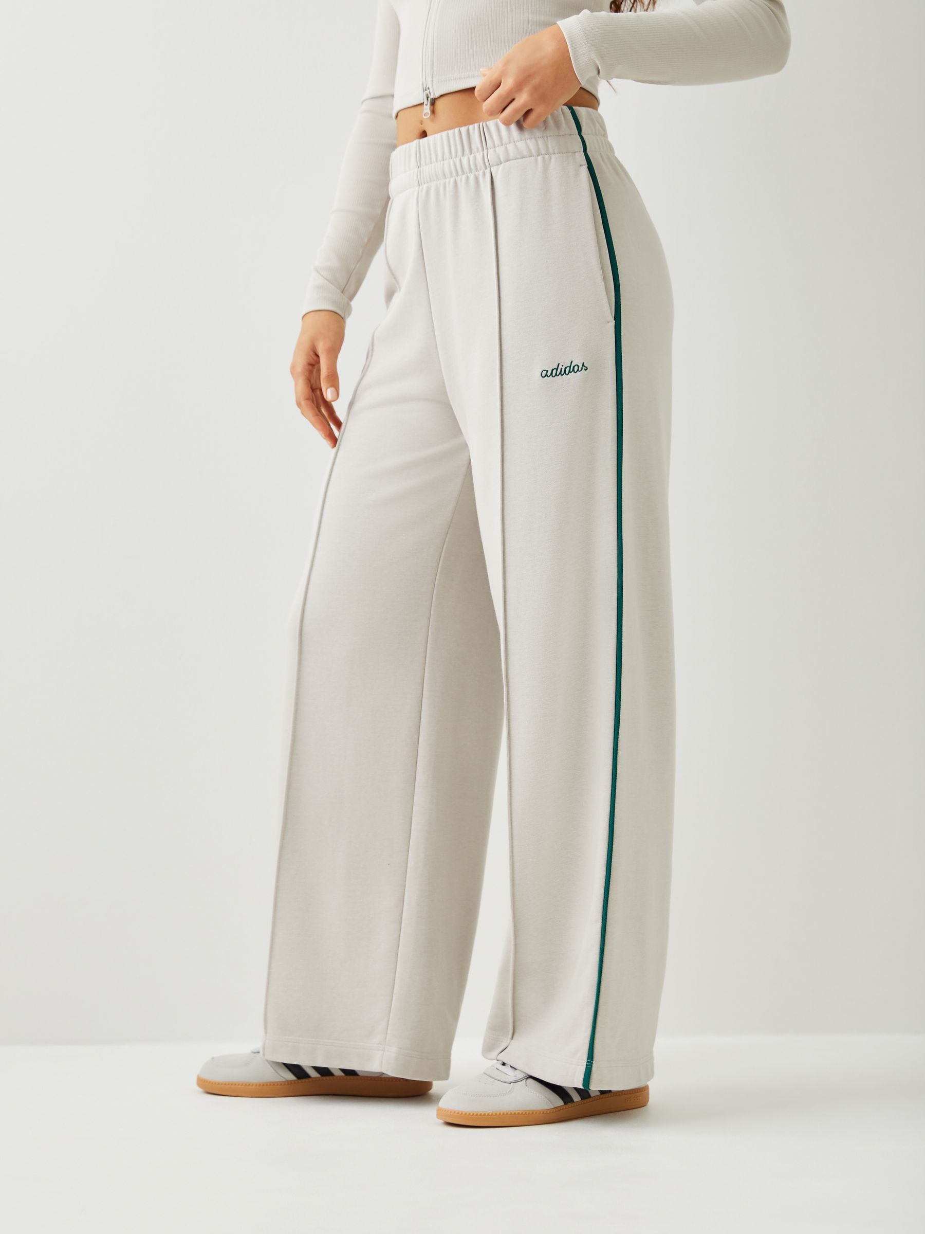 Buy adidas Grey/Green Colourpop Wide Leg Trousers from Next USA