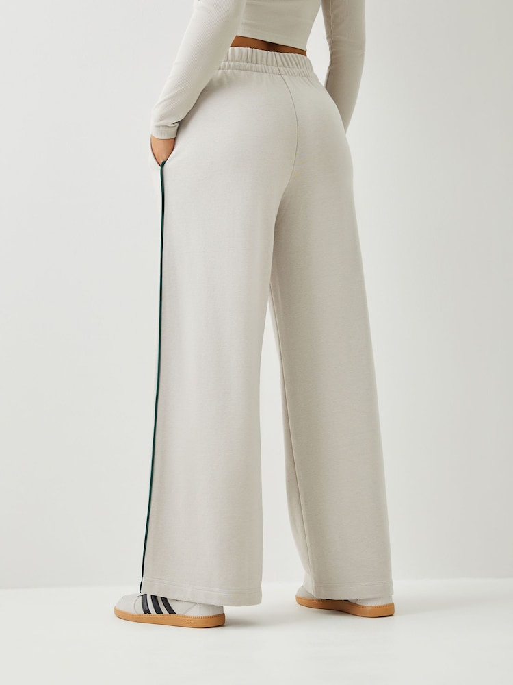 adidas Grey/Green Colourpop Wide Leg Trousers - Image 2 of 4 adidas Grey/Green Colourpop Wide Leg Trousers - Image 2 of 4