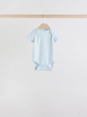 Blue 7 Pack Short Sleeve Baby Bear Bodysuit - Image 10 of 16