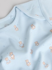 Blue 7 Pack Short Sleeve Baby Bear Bodysuit - Image 13 of 16
