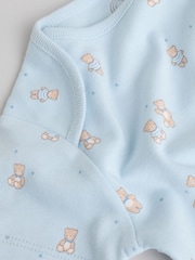 Blue 7 Pack Short Sleeve Baby Bear Bodysuit - Image 14 of 16