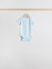 Blue 7 Pack Short Sleeve Baby Bear Bodysuit - Image 3 of 16