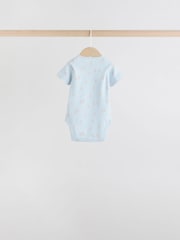 Blue 7 Pack Short Sleeve Baby Bear Bodysuit - Image 5 of 16