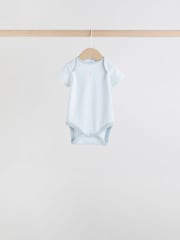 Blue 7 Pack Short Sleeve Baby Bear Bodysuit - Image 6 of 16