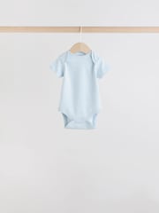 Blue 7 Pack Short Sleeve Baby Bear Bodysuit - Image 8 of 16
