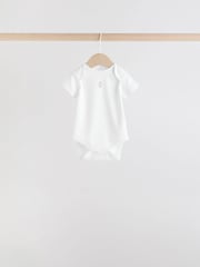 Blue 7 Pack Short Sleeve Baby Bear Bodysuit - Image 9 of 16