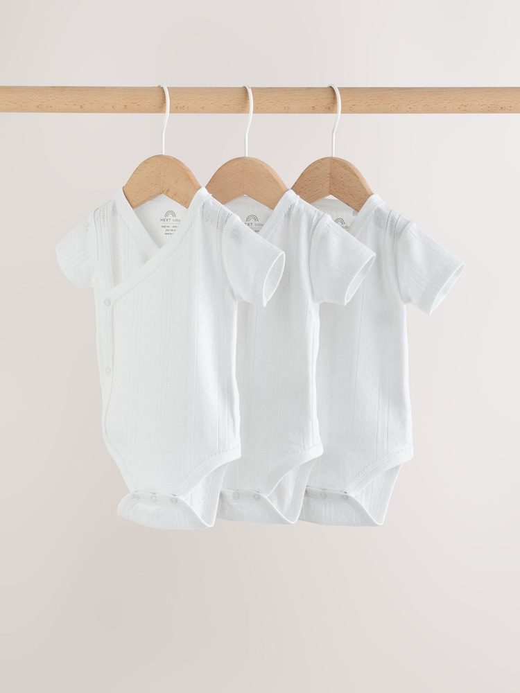 أبيض - حزمة من 3 قطع ملابس داخلية بأكمام طويلة للبيبي - صورة 1 من 12