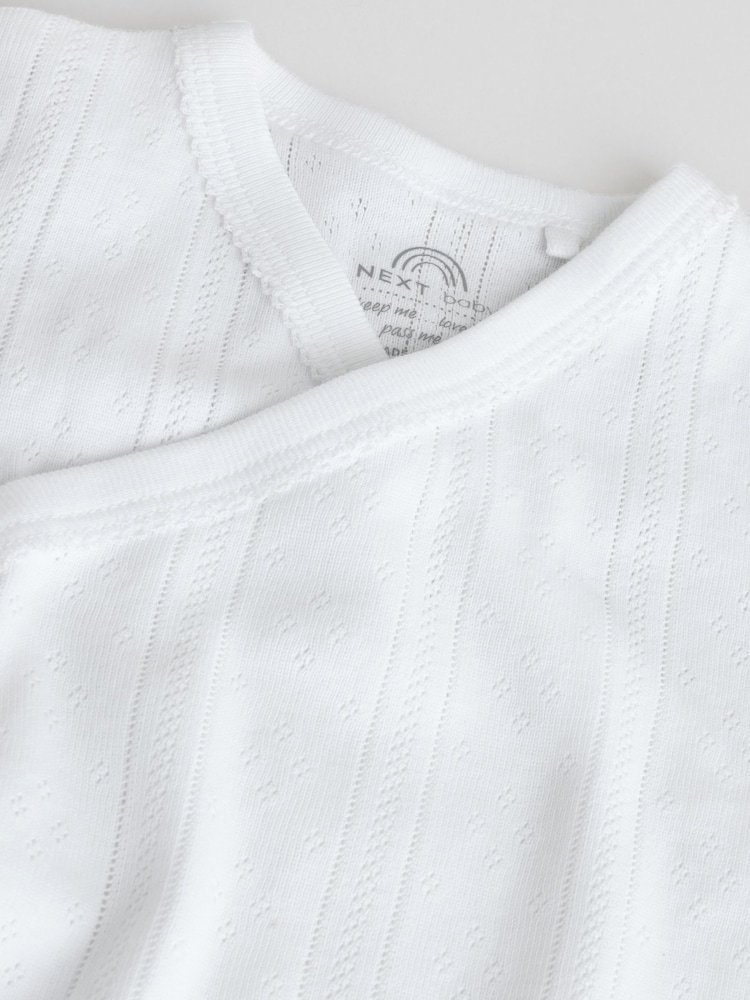 أبيض - حزمة من 3 قطع ملابس داخلية بأكمام طويلة للبيبي - صورة 12 من 12