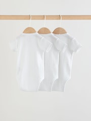 أبيض - حزمة من 3 قطع ملابس داخلية بأكمام طويلة للبيبي - صورة 2 من 12