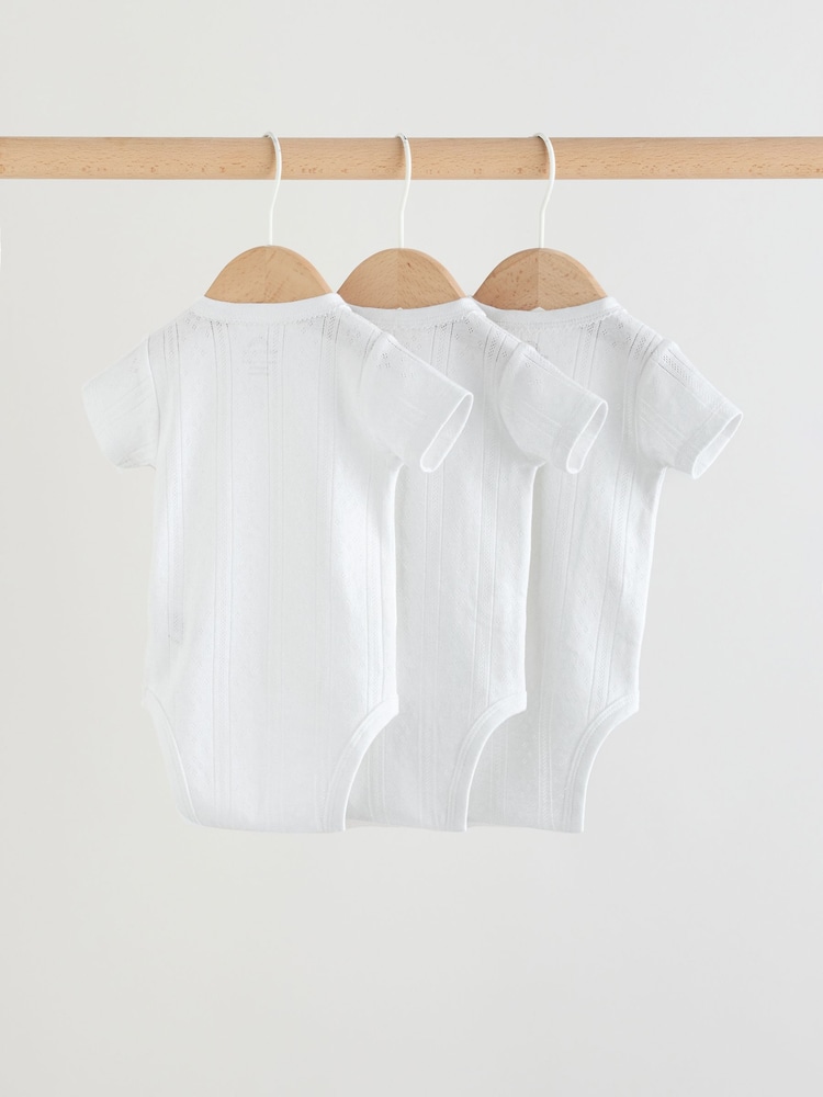 أبيض - حزمة من 3 قطع ملابس داخلية بأكمام طويلة للبيبي - صورة 2 من 12