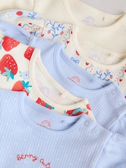 Blue Short Sleeve Baby Bodysuits 5 Pack - Image 10 of 13